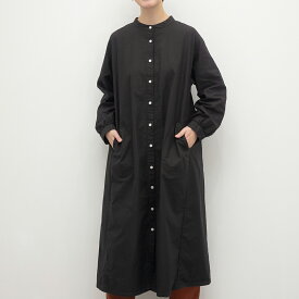 【SALE30%off】[公式ストア] SUN VALLEY サンバレー / 製品染め オック ススタンドカラー シャツワンピース