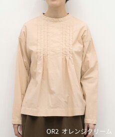 【SALE40%off】[公式ストア] SUN VALLEY サンバレー / 製品染め コットン 平織 2WAY スタンドカラー ブラウス