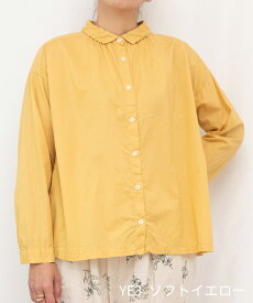 【SALE50%off】[公式ストア] SUN VALLEY サンバレー / 製品染め コットンローン ギャザーシャツ