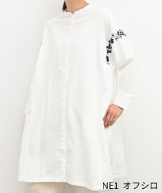【SALE50%off】[公式ストア] SUN VALLEY サンバレー / コットン平織 部分 刺繍 2WAYチュニック