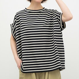 【SALE40%off】[公式ストア] SUN VALLEY サンバレー / コットン ストレッチ天竺 ボーダー バンザイチュニック