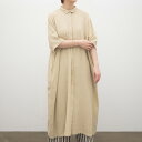 【SALE20%off】[公式ストア] SUN VALLEY サンバレー / 綿麻ポリエステルからみ織ワイドシャツワンピース