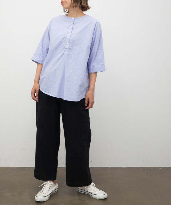 楽天市場】【SALE40%off】[公式ストア] SUN VALLEY サンバレー / 製品 SUN VALLEY サンバレー 綿 オックス ヘンリー ブラウス 日本製品染め