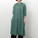【SALE50%off】[公式ストア] SUN VALLEY サンバレー / TCソフトガーゼスタンドシャツワンピース