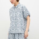 【SALE20%off】[公式ストア] SUN VALLEY サンバレー / コットン平織 総柄プリント ギャザーシャツ