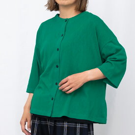 【SALE50%off】[公式ストア] SUN VALLEY サンバレー / TC スラブガーゼ 天竺 無地・ボーダー 2WAYカーディガン