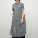 【SALE30%off】[公式ストア] SUN VALLEY サンバレー / コットン ガーゼ ストライプ シャツワンピース