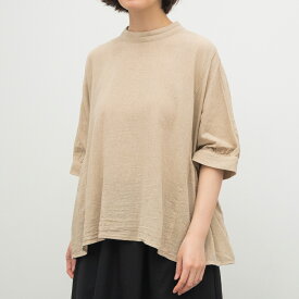 【SALE40%off】[公式ストア] SUN VALLEY サンバレー / 綿麻 ガーゼ スタンドネック ワイドブラウス