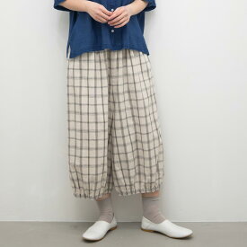 【SALE30%off】[公式ストア] SUN VALLEY サンバレー / 綿麻 平織 4柄 サルエル パンツ
