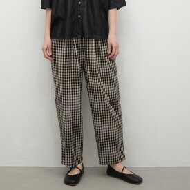 【SALE30%off】[公式ストア] SUN VALLEY サンバレー / 綿麻 平織 4柄 テーパード パンツ