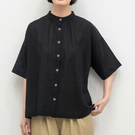 【SALE30%off】[公式ストア] SUN VALLEY サンバレー / 綿麻 ガーゼ スタンドカラー シャツ