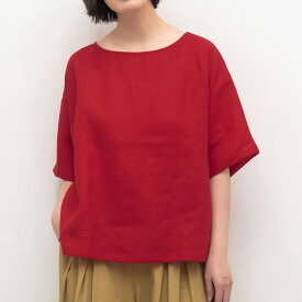 【SALE30%off】[公式ストア] SUN VALLEY サンバレー / リネン 平織 T ブラウス