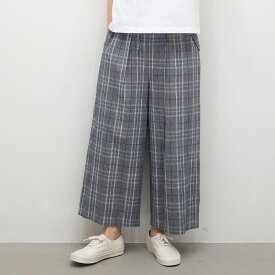 【SALE30%off】[公式ストア] SUN VALLEY サンバレー / 綿麻 平織 4柄 ワイド パンツ