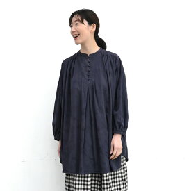 製品染め ジャガード 切替 ヘンリー チュニック 【TK219245】【tukuroi ツクロイ】