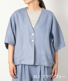 【SALE50%off】[公式ストア] tukuroi by SUN VALLEY ツクロイ / リネン 平織 ドルマンカーディガン