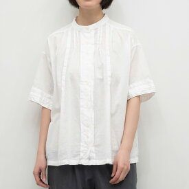 【SALE30%off】[公式ストア] tukuroi by SUN VALLEY ツクロイ / 製品染め 綿麻 平織 タックシャツ