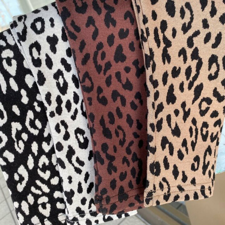 楽天市場】秋冬用レオパードレギンス ヒョウ柄 豹柄レギンス キッズ  