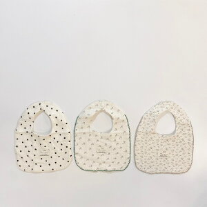 ガーゼスタイ ベビースタイ 赤ちゃん 出産祝い 海外子ども服 涎掛け よだれかけ スタイ さくらんぼ チェリー ドット リーフ ナチュラル