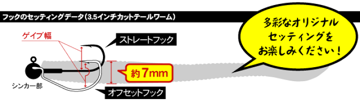 楽天市場】ゲーリーヤマモト 3.5”カットテールワーム 169