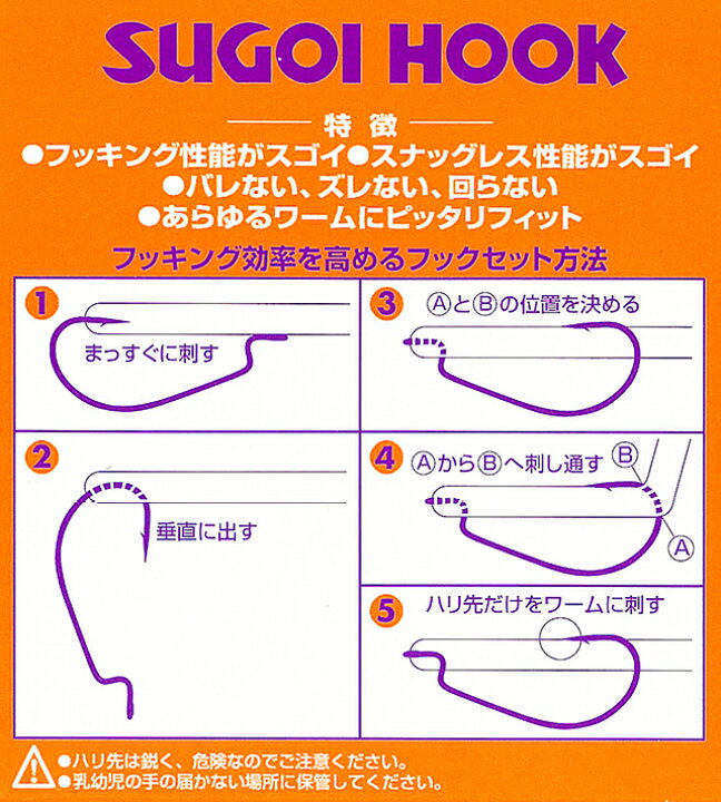 楽天市場 ゲーリーヤマモト スゴイフック 2 ワームフック フィッシングスクエア 楽天市場店