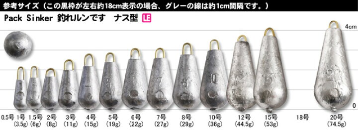 楽天市場 タカタ 釣れルンです ナス型 15号 パックおもりシリーズ 鉛素材 ナス型オモリ シンカー フィッシングスクエア 楽天市場店