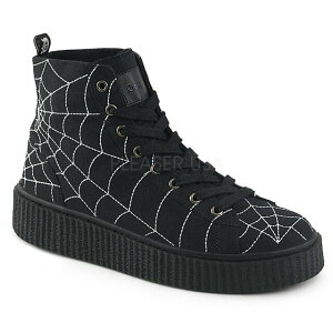 DEMONIA【取り寄せ】デモニア・スパイダーハイカットスニーカー/品番:SNEEKER-250/SNK250/4cmソール/ゴシック/原宿系/フェティッシュ/厚底靴/厚底シューズ/大きいサイズ/靴/ユニセックス/男女兼用/