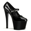 PLEASER【取り寄せ】プリーザー・スカイプラットフォーム厚底パンプス/品番:SKY-387/SKY387/17cmヒール/小さいサイズ/大きいサイズ/キャバ嬢/ポールダンス/ダンス/衣装/ピンヒール/ハイヒール/エナメルブラック/黒