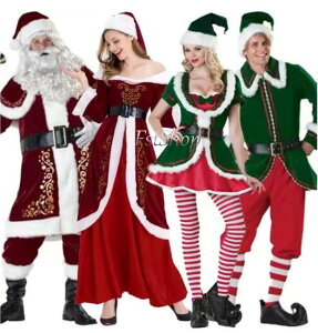 サンタクロース 衣装 メンズ レディースサンタコス フルセット クリスマス 精霊コスプレ クリスマス サンタクロース コスチューム サンタ衣装 サンタ服 女性用コスプレ大人用トップス ワン