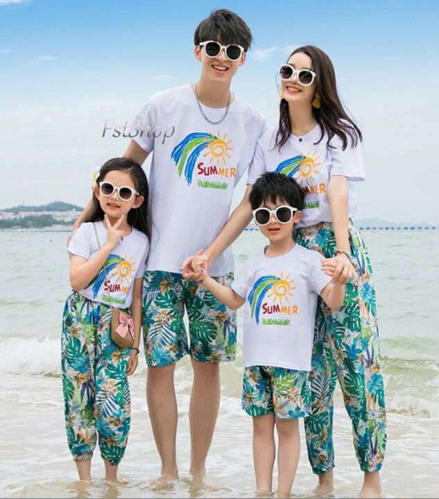 楽天市場】親子お揃い上下セット親子コーデ親子ペア ハワイ Tシャツと 