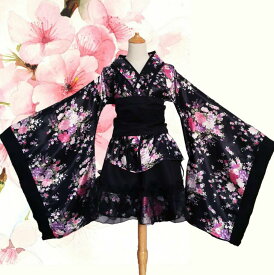 花魁 着物コスプレ メイド 桜 和風柄 浴衣 4点セットアップ 着物ミニドレス 蝶結び 付き ハロウィン コスチューム ロリータ洋服 ロリータワンピース コスプレ 舞台衣装 イベント 仮装変装 cosplay浴衣 制服 大人 花柄 ダンス衣装 和服 和装 卒業式 文化祭 余興 クリスマス