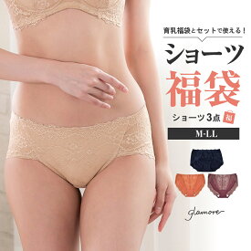 【期間限定！～11/11(火)9:59am迄】＼カラータイプが選べる！キスするショーツ3点入り福袋／ショーツ セット レディース セットショーツ 綿 コットン M L LL 3枚入り 補整下着 ヒップアップ お得 セット 福袋 3枚セット パンツ キスするブラ 下着 女性 返品交換不可