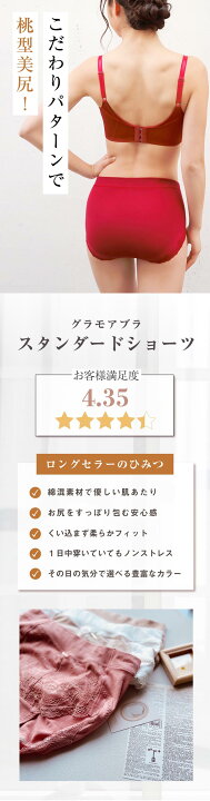 楽天市場 ショーツ レディース 深め 綿 コットン スタンダードショーツ 自胸に寄り添うバストメイクブラ グラモアブラ セットショーツ 綿100 レース 下着 女性 深ばき 深履き 単品 M L Ll サイズ グラモア Glamore Ft00 返品交換不可 E Gate Shop