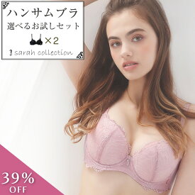 【39%OFF!! お試しセット】ブラジャー 2枚セット 福袋 育乳 ブラ ハンサムブラ 脇肉スッキリ バストアップ 脇高 C～G 大きいサイズ 補正 補整 下着 女性 レディース ランジェリー ブラ 盛り 集肉力ブラ サラコレクション グラモア FT1095【送料無料】【返品不可】