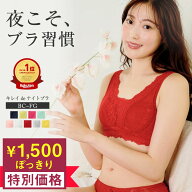 ＼期間限定SALE／【1,500円】 【在庫限り】ノンワイヤーブラ ナイトブラ 総レース 昼夜兼用 育乳ブラ 綿 …