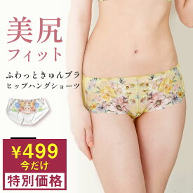 ＼期間限定SALE／499円！ ヒップハングショーツ ショーツ レディース 綿 セットショーツ レディース 下着 女性 花柄 レース プリント ふわっときゅんブラ sarah collection 単品 M L サイズ グラモア FT0299 返品交換不可