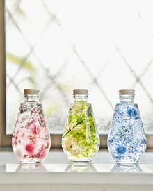 Ri-Flowerge　【しずくシリーズ】ピンク　ブルー　グリーンから選べます。カラーを統一して、いろいろな形のボトルを揃えることもできます。
