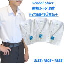 まとめ買い10%OFFクーポン】開襟シャツ3枚セット B体b体 学生服 ワイシャツ スクールシャツ 半袖 中学生 小学生 通学 白 夏服 Yシャツ 学校用 高校 夏 大きいサイズ 男子 洗い替え 学校用 シャツ 小学校