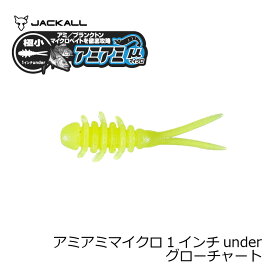 ジャッカル　アミアミマイクロ 1インチ under グローチャート　【釣具　釣り具】