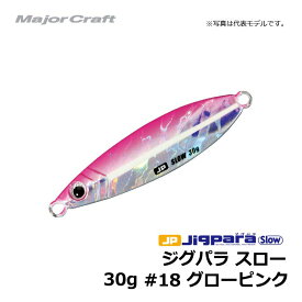メジャークラフト　ジグパラ・スローキャスティングモデル　30g　グローピンク　【釣具　釣り具】