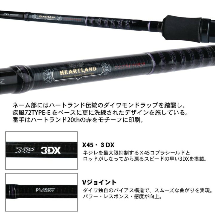 楽天市場】ダイワ(Daiwa) ハートランド 722MHRB-19 【釣具 釣り具 