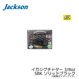 ジャクソン　イガジグチャター 3/8oz　SBK ソリッドブラック　【釣具　釣り具】