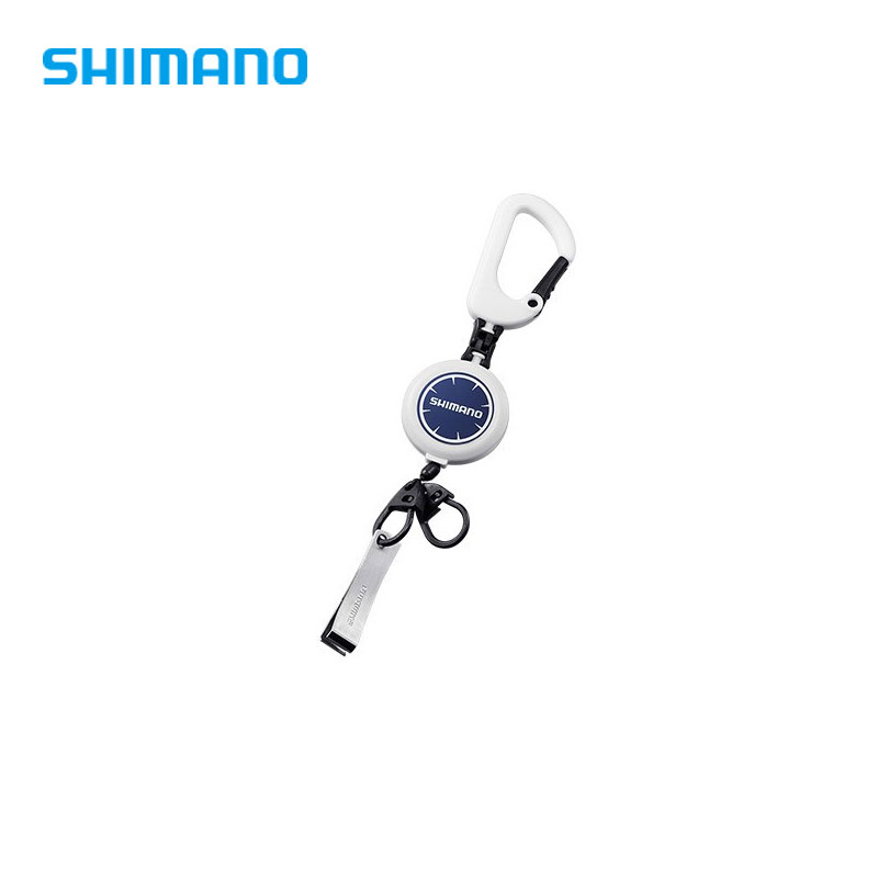 ベスト バッグに簡単取付 世界の人気ブランド シマノ Shimano PI-032R カラビナリールCR 新作販売 ホワイト 釣具 釣り具 ラインカッター付 お買い物マラソン