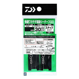 ダイワ(Daiwa)　快適ワカサギ電動リーダーフロロ スナップ 40cm-0.6 / ワカサギ釣り 電動リール トラブル防止　【釣具　釣り具】