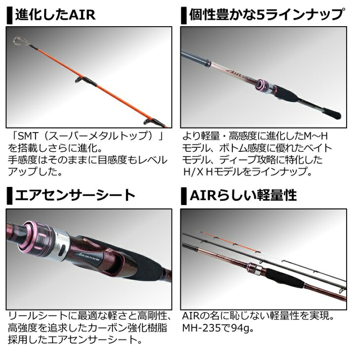楽天市場】ダイワ 紅牙テンヤゲーム AIR MH-235SMTB : 釣具のFTO