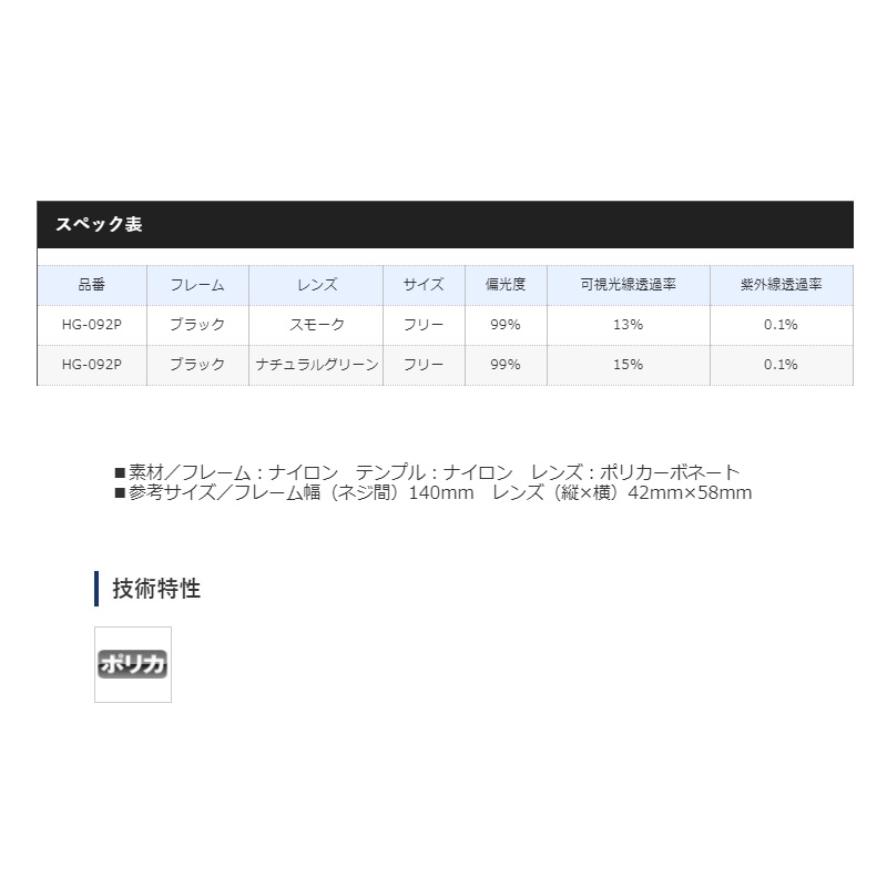 楽天市場】シマノ HG-092P フィッシンググラスPC WE ブラック(スモーク