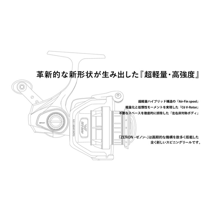 楽天市場】アブ ゼノン ZENON 3000MSH 【釣具 釣り具】 : 釣具のFTO
