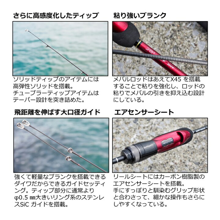楽天市場】ダイワ(Daiwa) 月下美人 MX 68L-S・N / ライトソルト メバル 