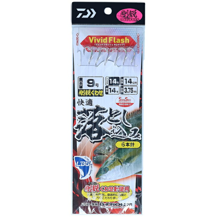 楽天市場】ダイワ(Daiwa) 快適落とし込み仕掛けSS LBG 剛鋭くわせ6本針 