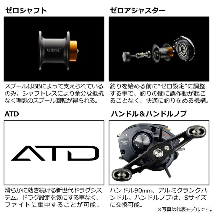 楽天市場】ダイワ スティーズ A TW HLC 8.1R / ベイトリール 右巻き 