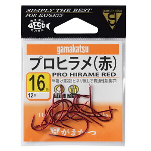 がまかつ プロヒラメ 16号 赤 【釣具 釣り具】
